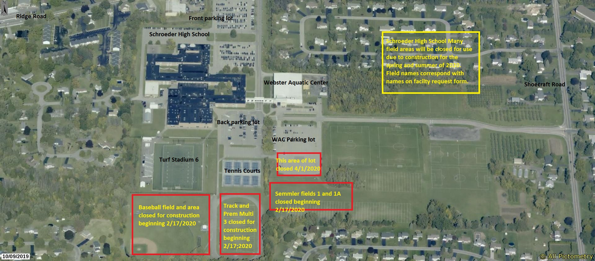 Pictometry Maps of WCSD Schools and Fields ster Central School